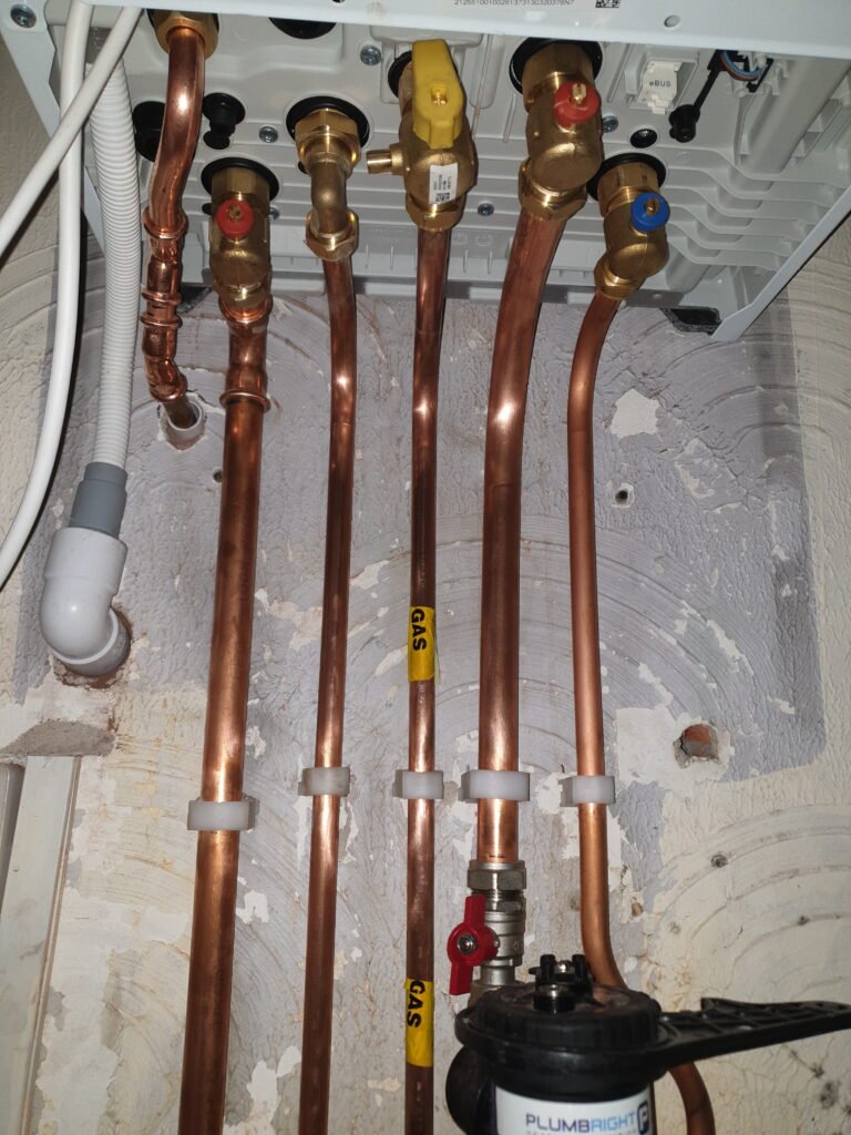 Copper pipework