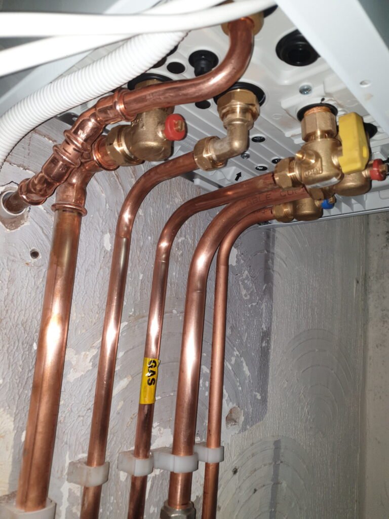 Copper pipework